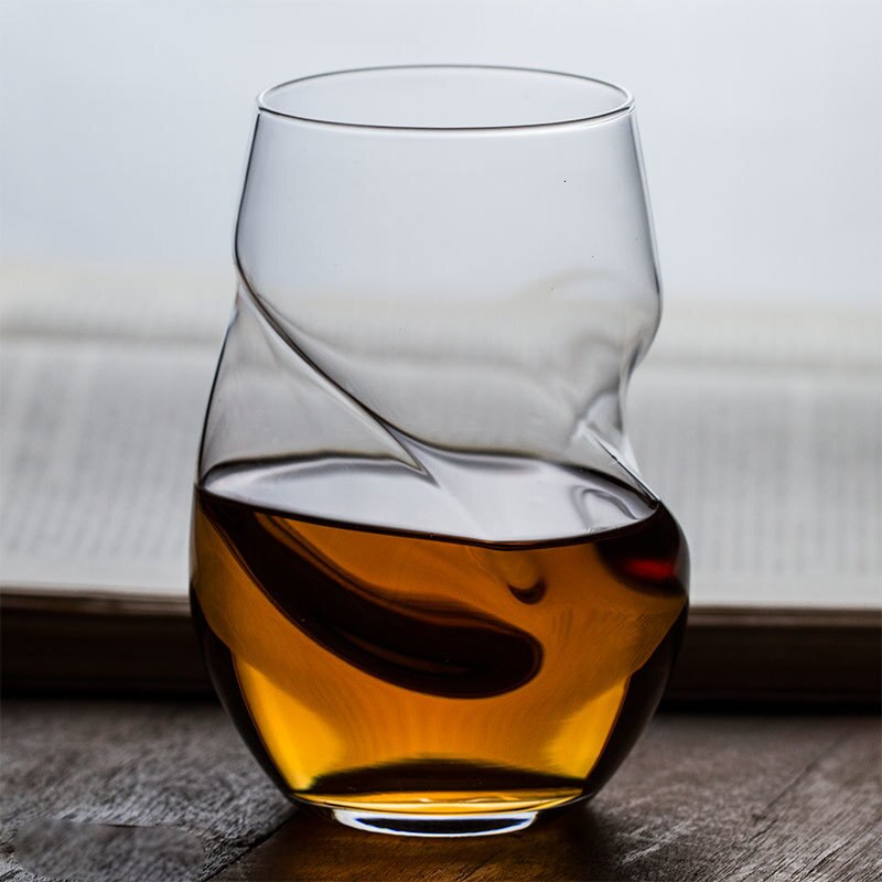 Amerikaanse Creativiteit Dubbele Helix Spiraal Ouderwetse Whisky Glas Artistieke Modellering Chivas Whisky Wijn Glazen Tumbler Charms