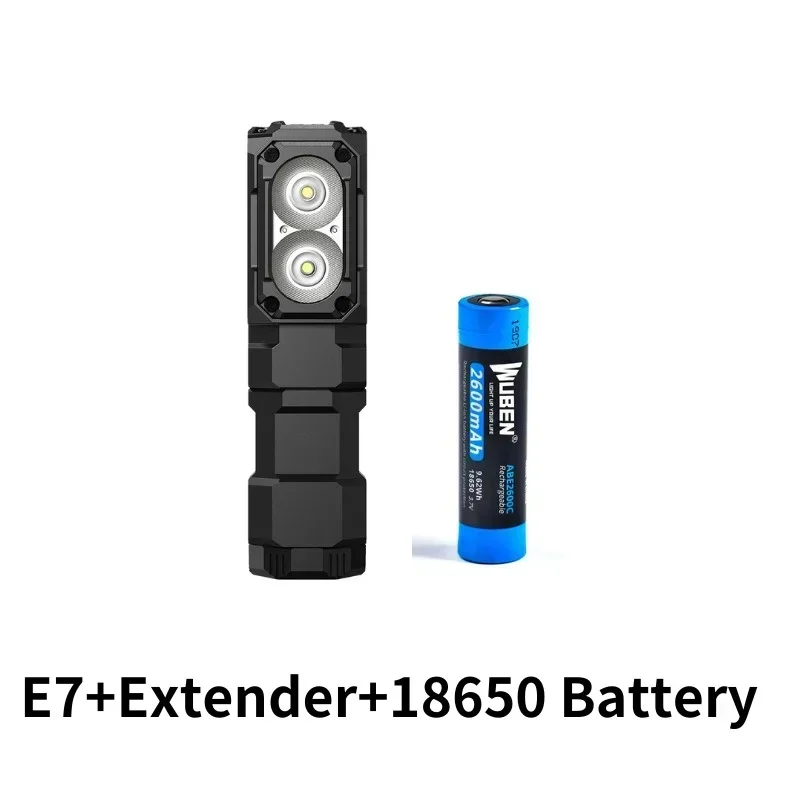 Wuben  e7 genopladelig letvægts pandelampe og lommelygte 1800 lumen: Hvid