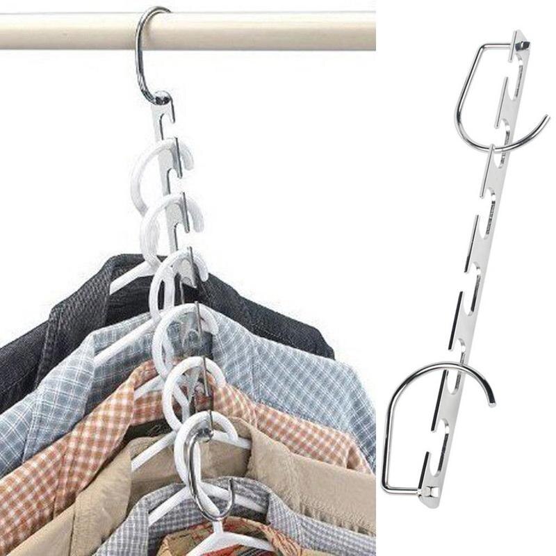 Wonder-colgador de ropa multifuncional en cascada de Metal organizador de armario, estante de secado de ropa de hierro para ahorro de espacio, 1 ud.