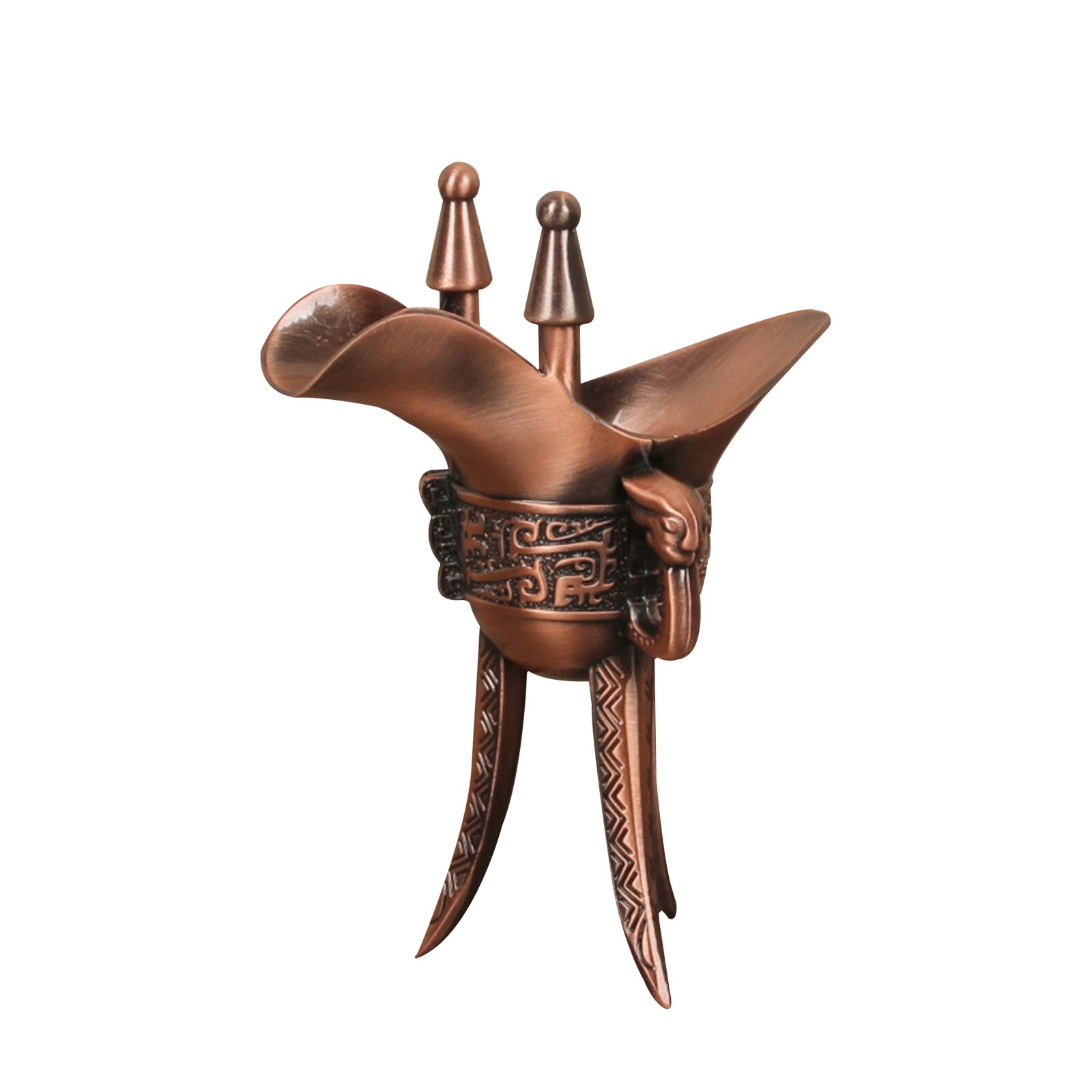 Ancient Chinese Royal Drinking Glasses Can Collect Antique Wine Glasses Chinese Wedding Cultural Exchange Festival: small red copper