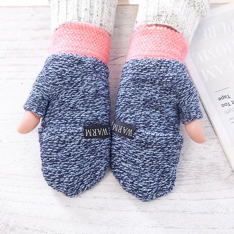 Knit Factory, gebreide handwarmers / wanten zonder vingers. Stone green | Handschoenen