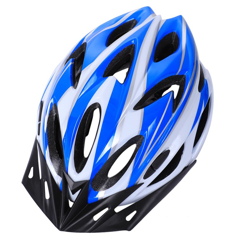 Bicycle Helmet Bike MTB Cycling Adult Adjustable Unisex Safety Helmet(Blue + white): Default Title