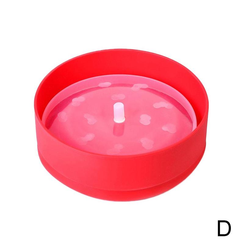 Popcorn mikrobølgeovn silikone foldbart rødt køkken let værktøj diy popcorn spand skål maker med låg: D