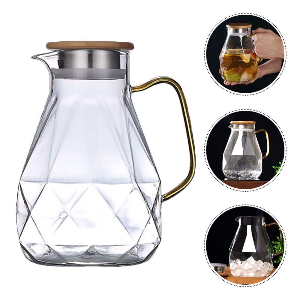 Water Pitcher Beverage Glass Pitcher Heat Resistant Glass Pitcher