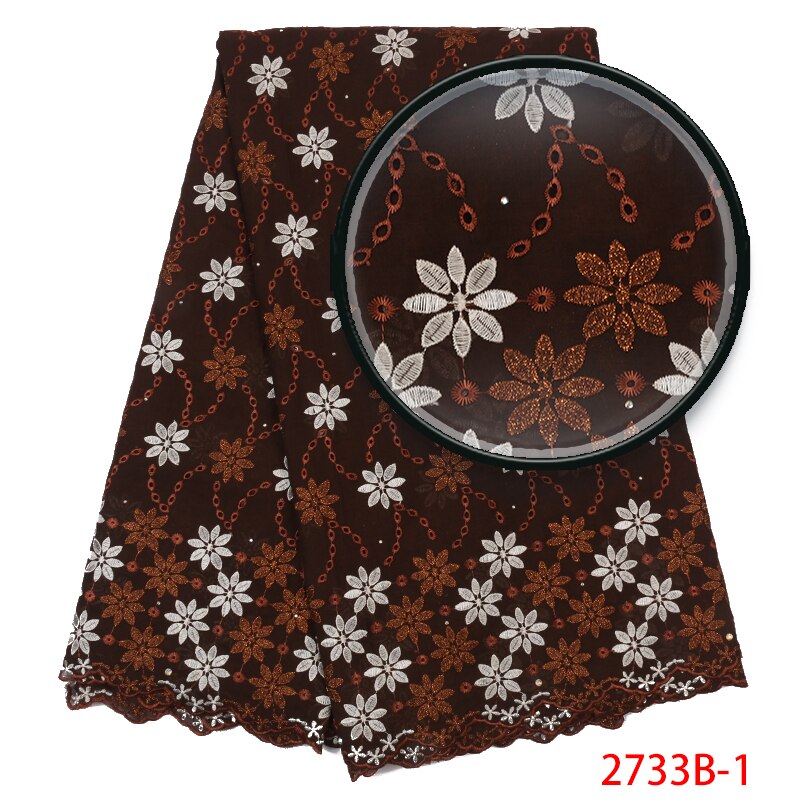 Swiss Voile Lace in Switzerland ,African Cotton Lace Embroidery Dry Lace Fabric for Nigeria Dress KS2733B-1