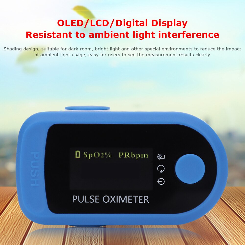 Finger Oximeter Digital Fingertip Pulse Oximeter 0.96 inch Display Blood Oxygen Saturation Meter SpO2 Monitor Protable Household