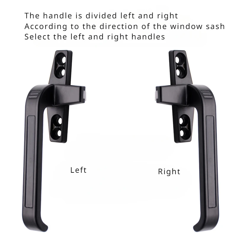 Syvformet vindueshåndtag med flad åbning og udvendigt tryk, plastikstål aluminiumslegering vindueslåshåndtag