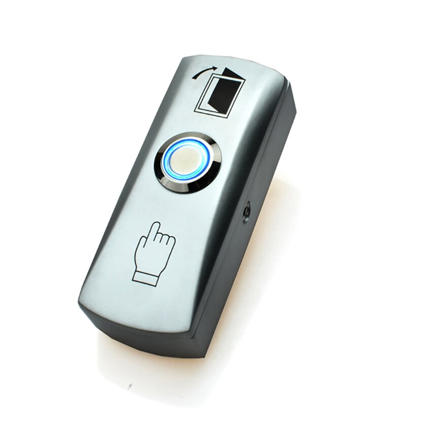 Push to Exit Button Switch NO/COM Output Zinc Alloy Panel with/without LED Light for Access Control Door Release Button Switch