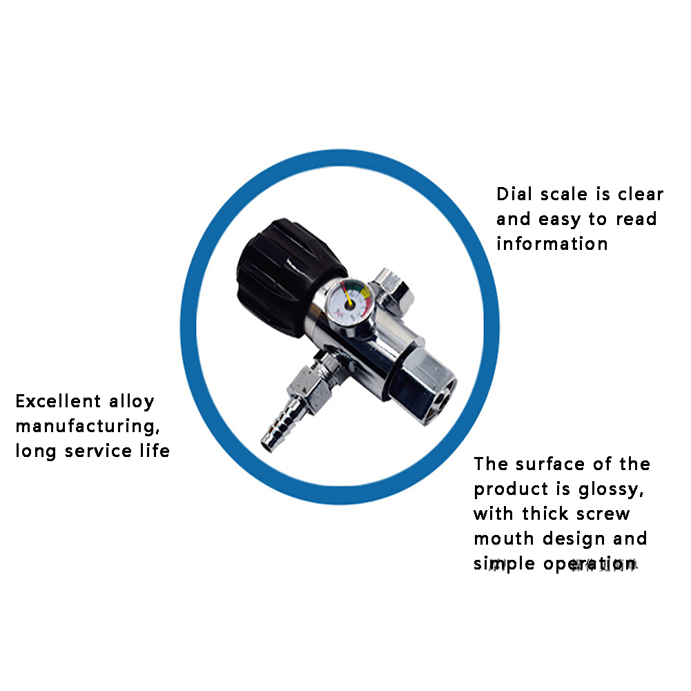 Oxygen Pressure Reducer Accessories Clear Scale Acetylene Alloy Regulator Portable Mini Argon Gas Meter Welding Anti Fall Tool