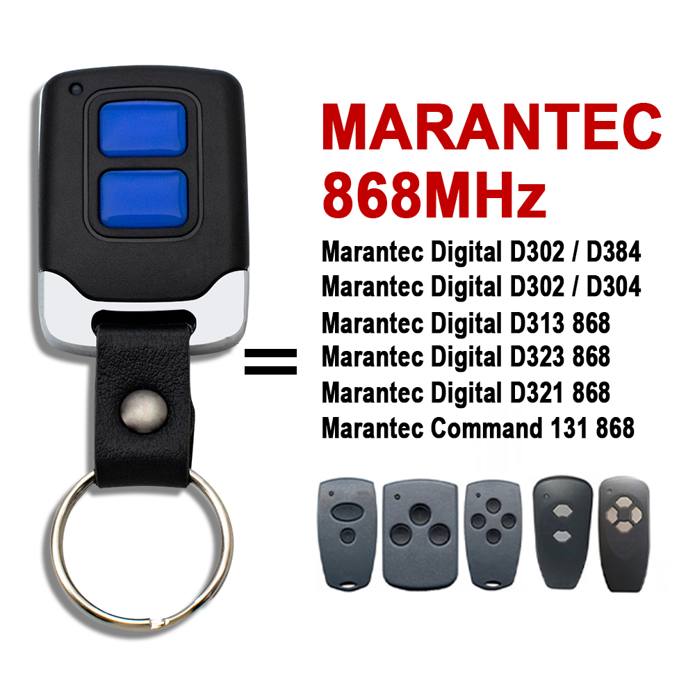 Compatible MARANTEC 868MHz télécommande de porte numérique 302 382 384 313 ouvre-porte de Garage D302 868 3 Mhz copie