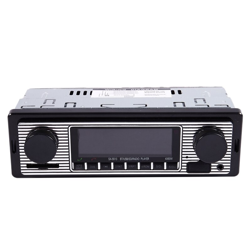 Bluetooth Vintage Auto Radio MP3 Speler Stereo Usb Aux Klassieke Auto Stereo O: Default Title