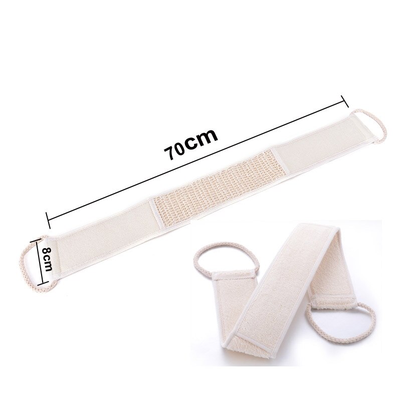 2pc Natural Flax Linen Massage Sponge Shower Body Cleaning Tool Long Toiletries Scrubber Ponge Brush Pad Towel Horniness Remover