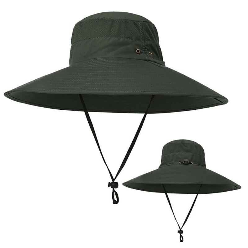 Gorro de pesca de verano para hombre, sombrero de pesca grande para exteriores, protección solar transpirable contra rayos UV, gorro de Sol para pescar