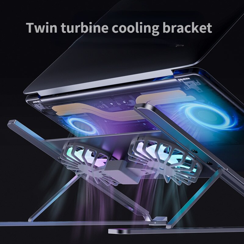 Aluminum adjustable laptop stand for macbook, computer, pc, ipad, tablet support, notebook stand, fan pad, laptop holder base