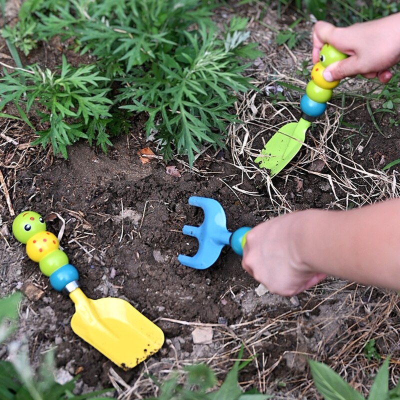 Caterpillar pelle râteau plage jouet été bord de mer creuser sable enfants Mini outil de jardin enfants d'anniversaire