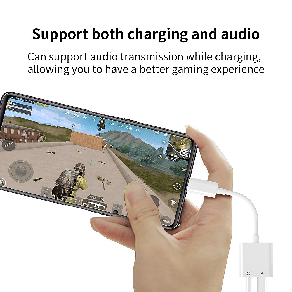 2 In 1 Usb Type-C Adapter Type C Naar 3 5 Jack Headphone Adapter Opladen Splitter Accessoires Voor mobiele Telefoons Aux Converter