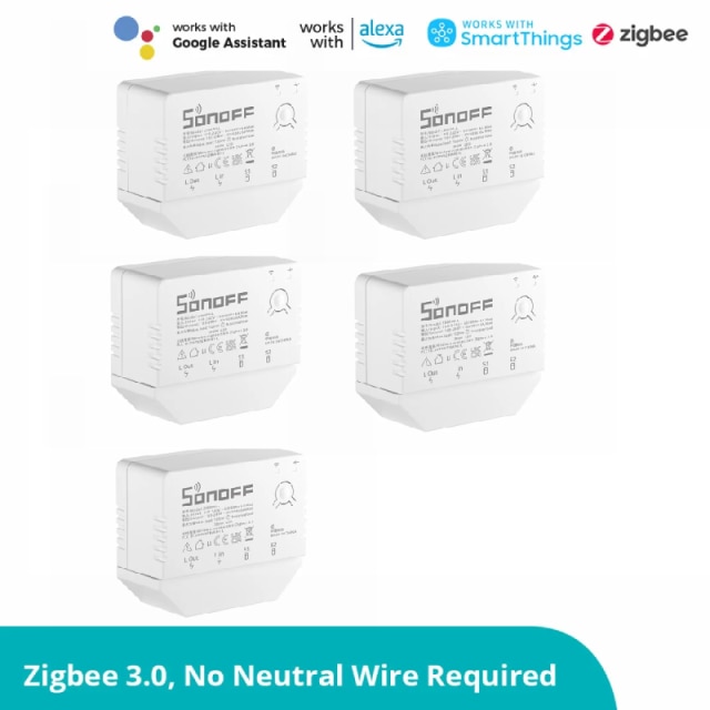 Sonoff ZBMINI-L Zigbee 3.0 Switch Module Geen Neutrale Draad Nodig Twee-weg Controle Ewelink App Werken Met Alexa Google thuis Alice