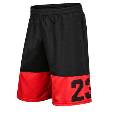 Men Student Basketball Shorts Men's Sport Suits Gym For Male Soccer Exercise Jogging Hiking Running Fitness Short Tracksuit: Black red / XXL