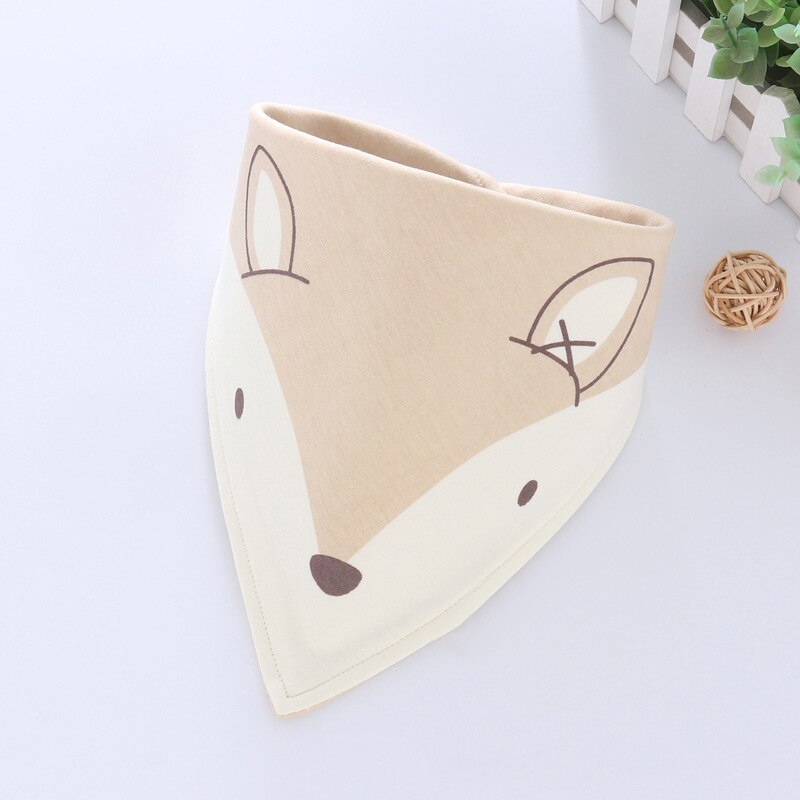 Style Baby Bibs Girls Boys Baby Babador Cotton Print Infant Bandana Bib Towel Baby Feeding Burp Cloths Stuff Accessories: style 1 fox