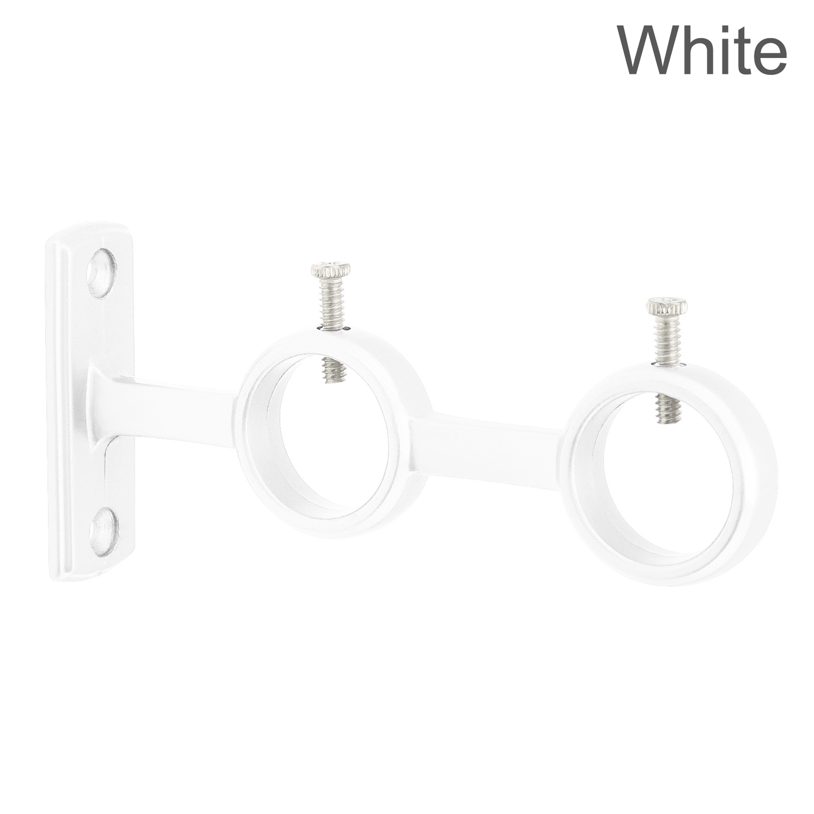 Support de tringle à rideau, 1 pièce, crochets de tringle à rideau à Double trou, Base en alliage d'aluminium, crochet épais pour chambre: Beige