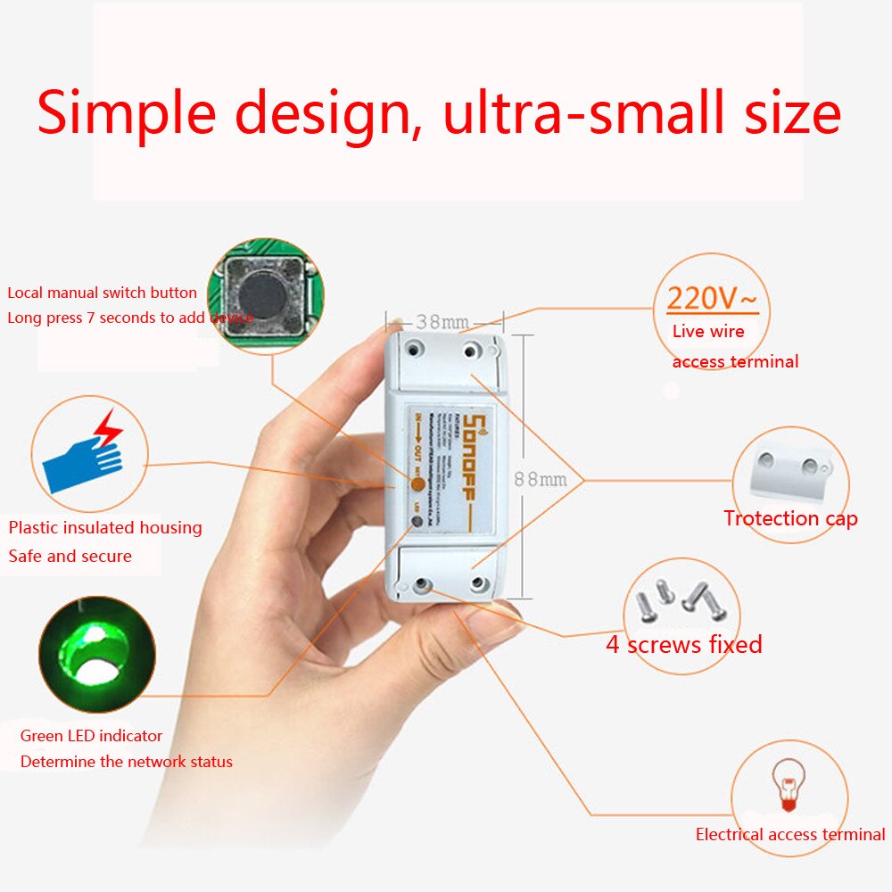 Grundlæggende trådløs wifi-afbryder fjernbetjening automatiseringsmodul gør-det-selv timer universal smart home #5