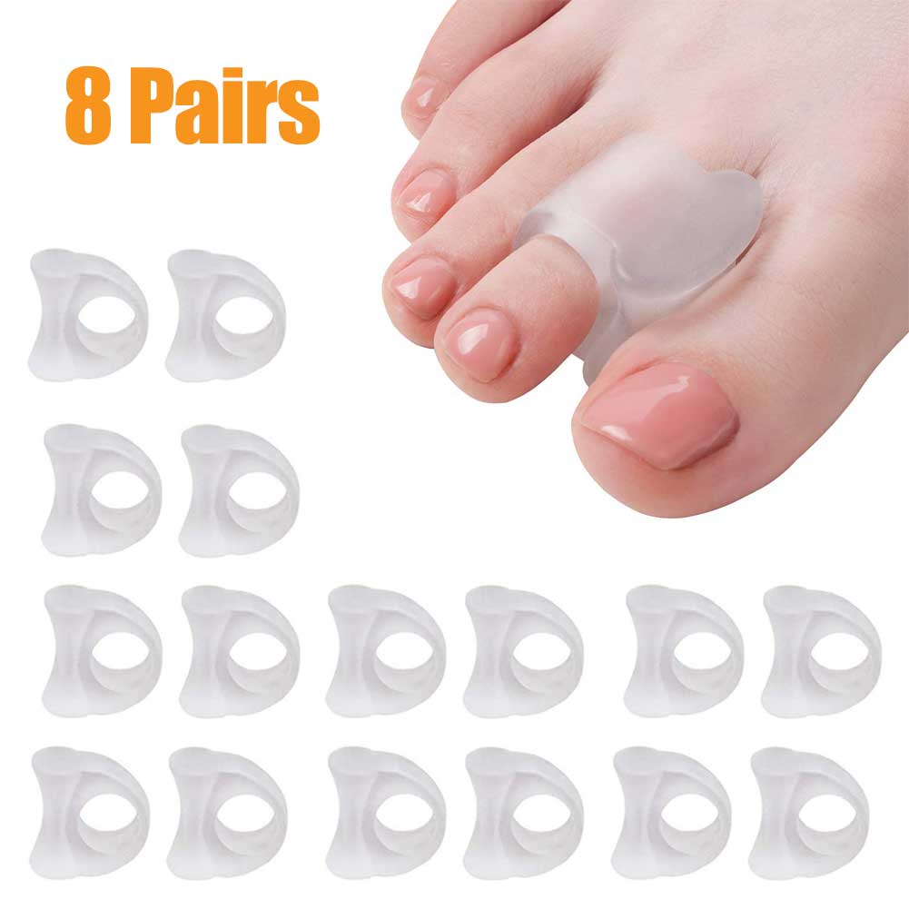 1-10 Pairs Silikon Zehen Separator Bunion Knochen Ektropium Teller Toes Außen Appliance Fuß Pflege Werkzeuge Hallux Valgus Corrector: Armee Grün