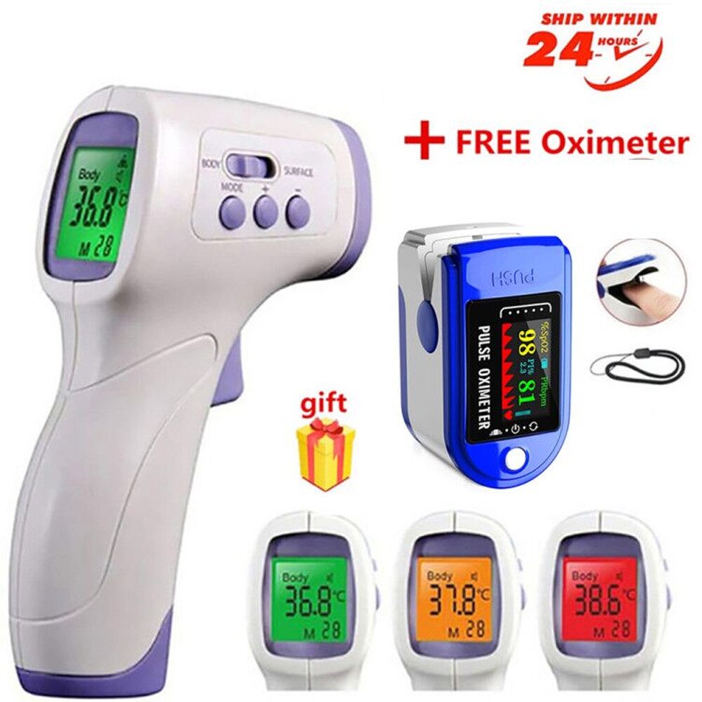 Batterij Type Bloed Zuurstof SPO2 Pr Hartslag Monitoring Oximeter, non-contact Menselijk Lichaam Temperatuur Meten Oor Thermometer: type3