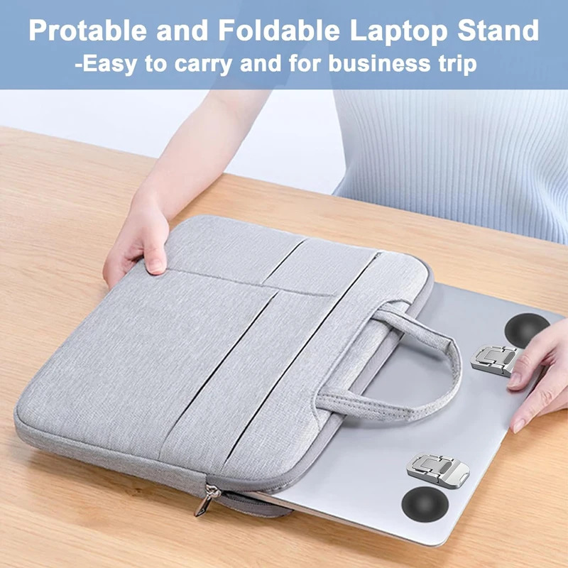 2 stks/set draagbare notebooksteunhouder opvouwbare laptopstandaard verstelbare stijgbuis koelbeugel voor universele laptoptablet