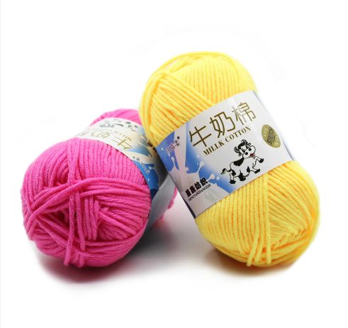 Retail 25g/ball Colorful Combed Soft Baby Milk Cotton Yarn Fiber Velvet Yarn Hand Knitting Wool Crochet Yarn DIY Sweater