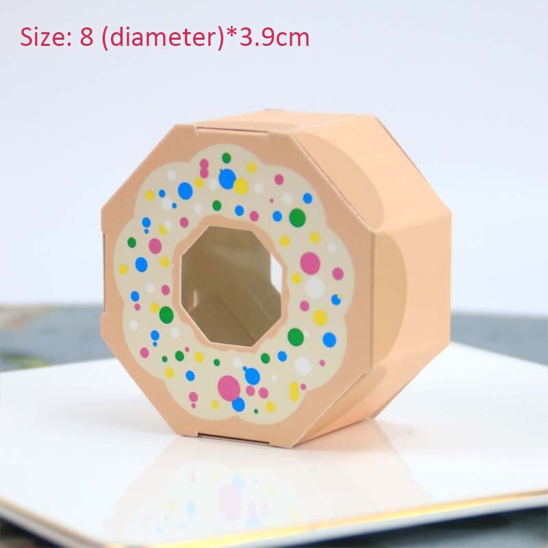 1pack Donuts Candy Bags Cookies Packaging Boxes for Kids Girl Donuts Happy Birthday Party Supply Wedding DIY Crafts Decorations: 6pcs C