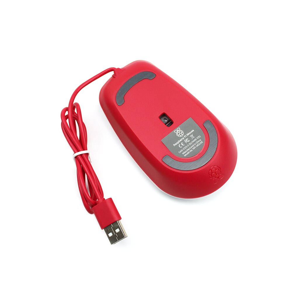 Oficial raspberry pi mouse, disponível em framboesa vermelho e branco adequado para raspberry pi 4b/3b +/3b