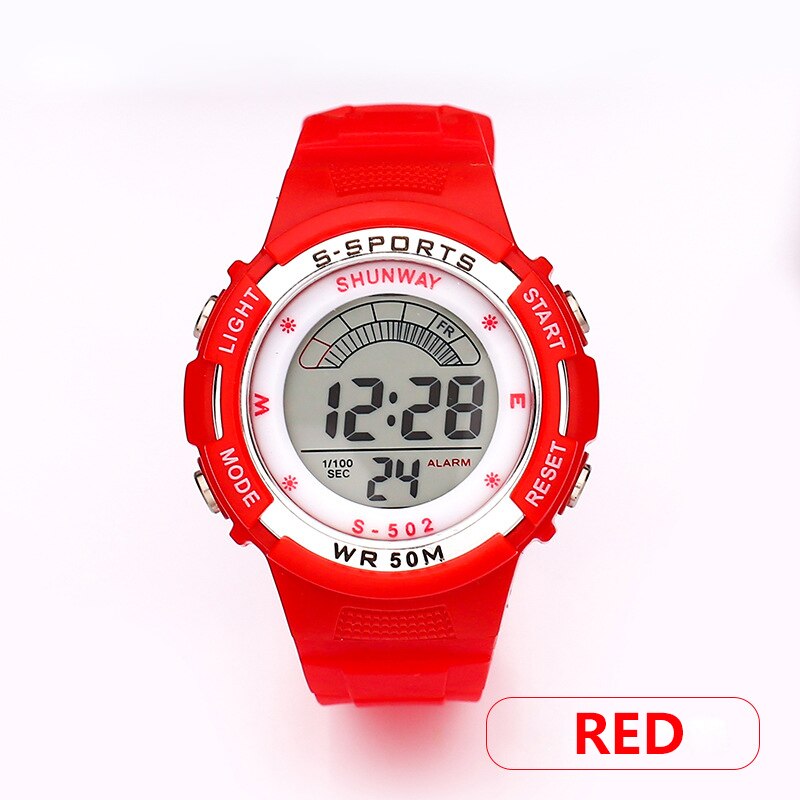 Uthai CE02 Kids Kinderen Horloge Elektronische Quartz Horloge Voor Jongen Meisje 50M Waterdicht Student Sport Horloges Kleurrijke Reloj: BK45-red