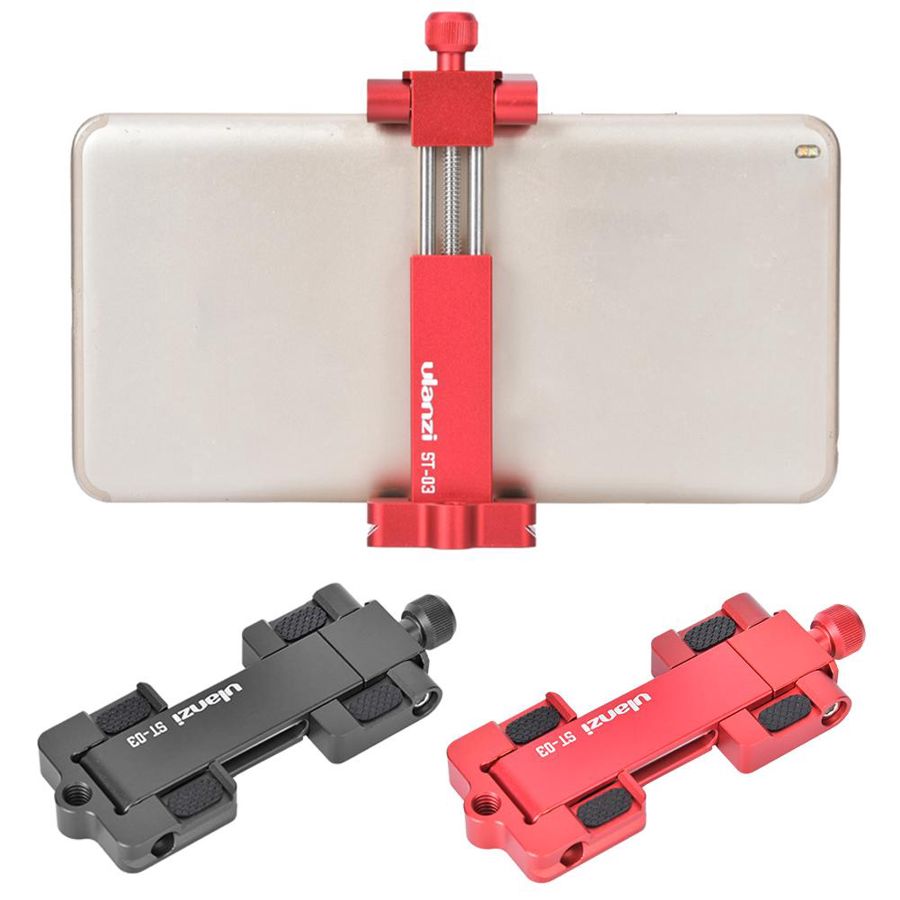 Ulanzi fotografia ST-03, soporte de Clip plegable de Metal para teléfono inteligente con placa de liberación rápida y zapatos fríos para teléfono móvil