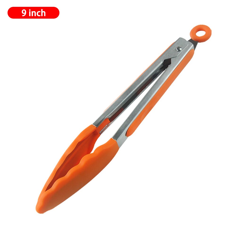Food Grade Silicone Food Clip Barbecue Clip Bread Clip Multifunctional Kitchen Tool Cooking Tong Clip: orange