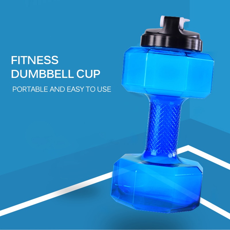 Fitness al aire libre mancuerna de agua botella de 2.6L pesa en forma de deporte Fitness gimnasio ejercicio de entrenamiento de peso Fitness llenar el agua