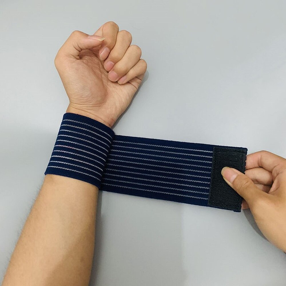 1pc vliesstoffe, elastischer bund, sport-fitness-armband, handgelenkbandage, fitness-handgelenkbandage, sport-sicherheitszubehör, handgelenkbandage: Dunkelblau