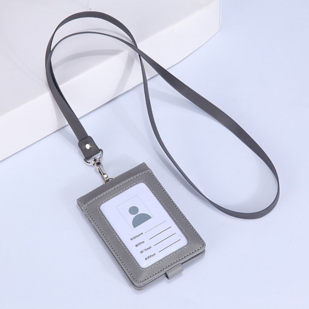 Kaarthouder Neck Strap Met Lanyard Badge Houder Personeel Id-kaart Bus Id Houders Stationaire Office Kaarthouder levert: grey