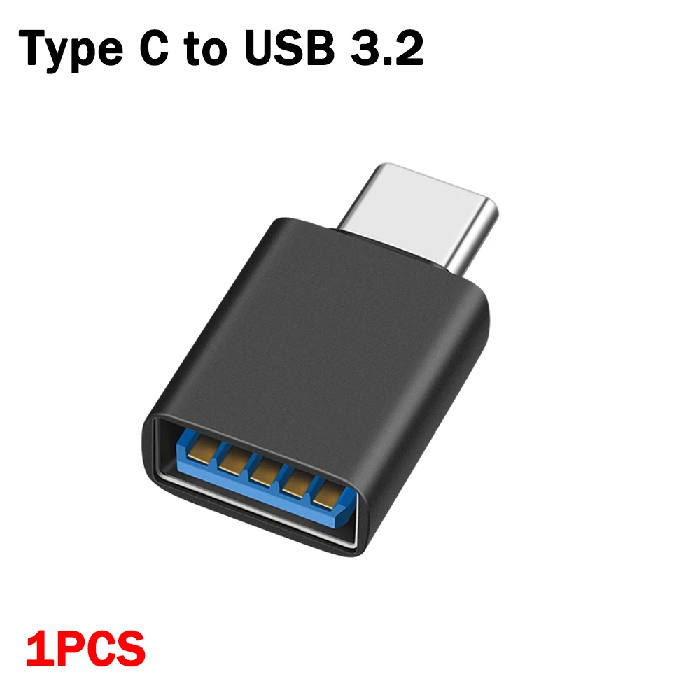 OTG Type-C Male To USB 3.2 Female Mobile Phone Adapters for Cellphone USB Flash Disk Mouse Keyboard Fast Transmission Converters: WHITE
