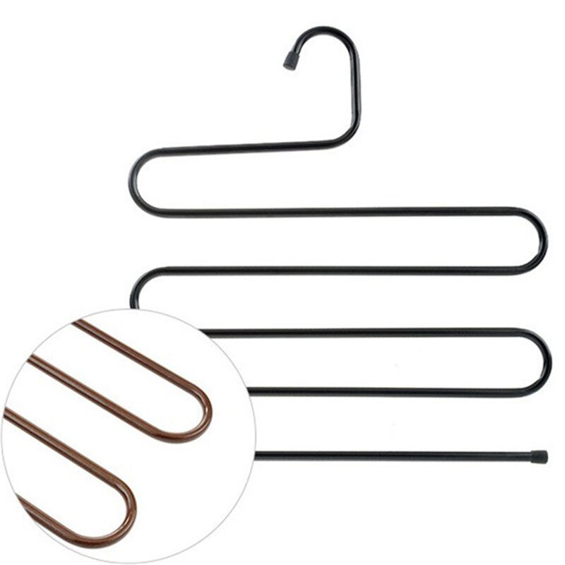 3D Space Saving Hanger Magic Clothes Hanger Multi-Layer Magic Non-Slip S-Type Pants Clip Hanger Multi-Function Wardrobe Storage