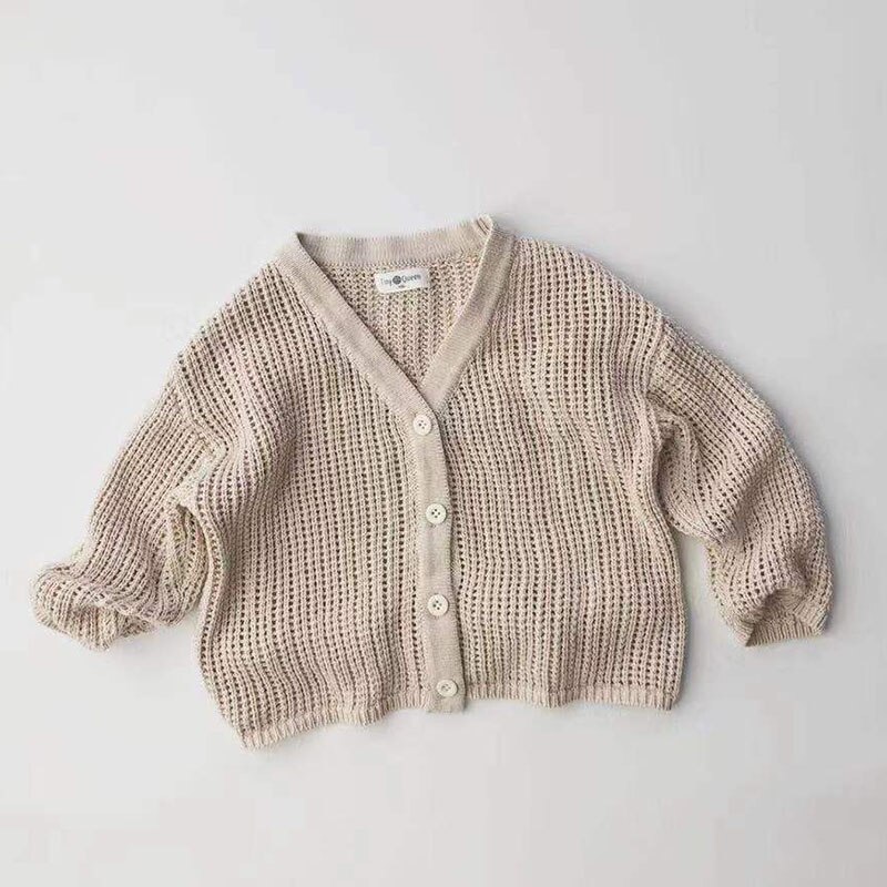 MILANCEL 2021 Summer Kids Clothes maglione a maniche lunghe con scollo a v top allentati coreani per ragazzi e ragazze: 5T