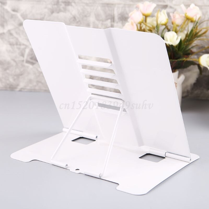 Portable Metal Adjustable Reading Book Holder Support Document Shelf Bookstand