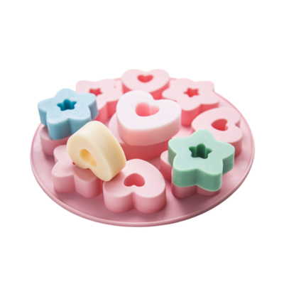 3d blomster hjerte silikone sæbe skimmel diy håndlavet sæbe gelé budding skimmel køkken bagning silikone forme