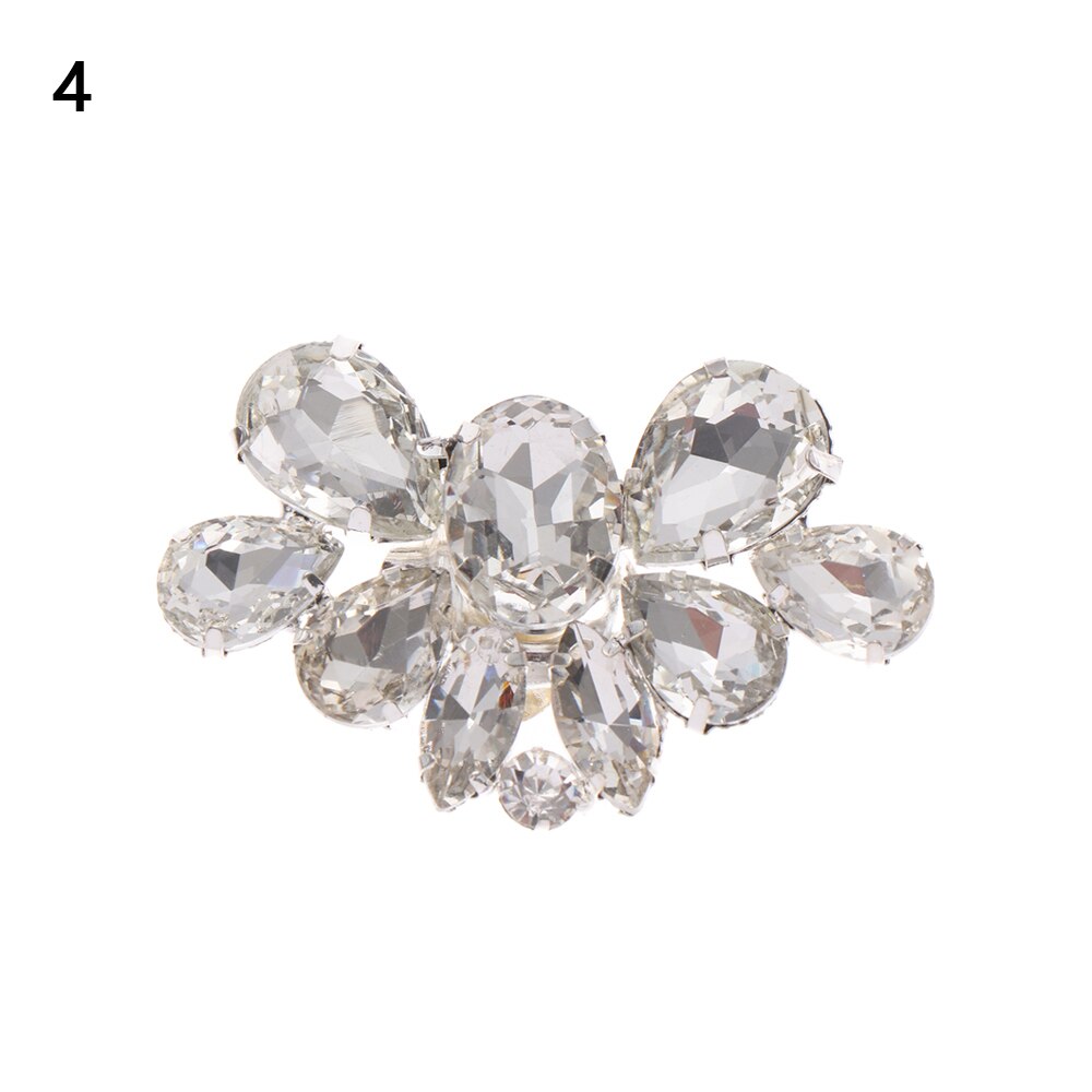 1Pc Shiny Rhinestone Clips Voor Diy Schoenen Decoratieve Elegante Vrouwen Bruids Schoenen Hoge Hak Charm Gesp Schoenen Accessoires: 4