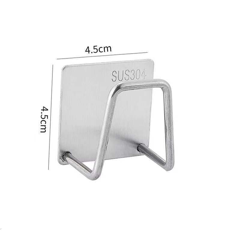 Égouttoir auto-adhésif en acier inoxydable, support pour éponge d'évier de cuisine, crochet mural de séchage, organisateur de rangement d'accessoires