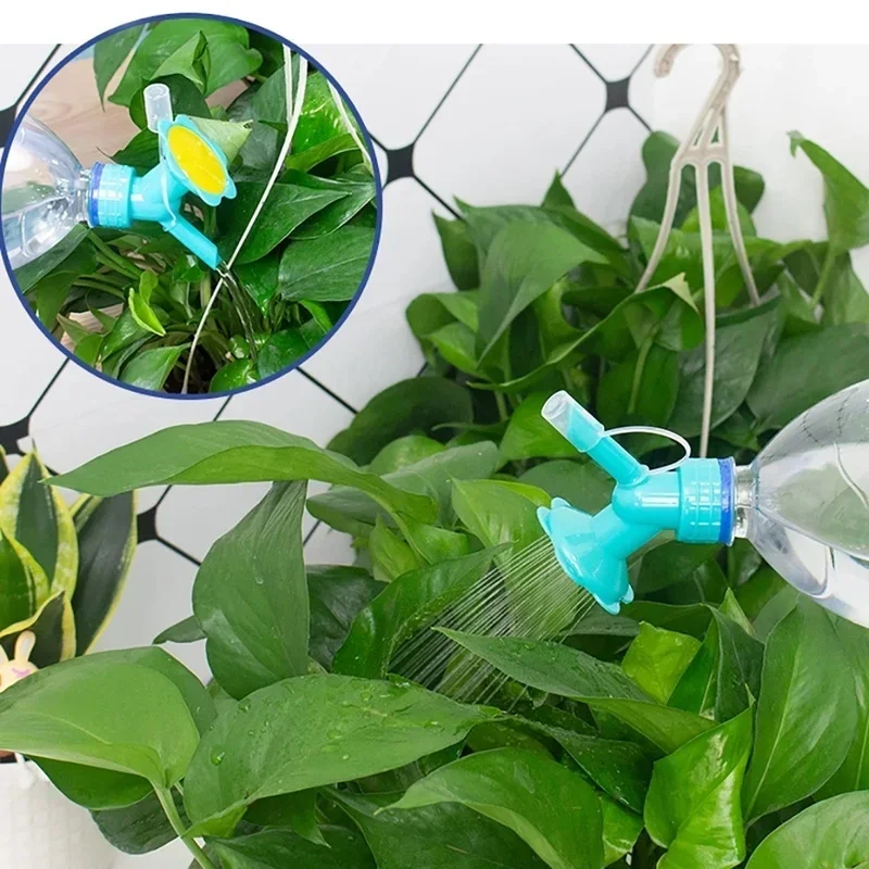 Aspersor de agua para plantas y flores de jardín, bebederos para flores, botella, regaderas, aspersor 2 en 1, boquilla de aspersor de plástico