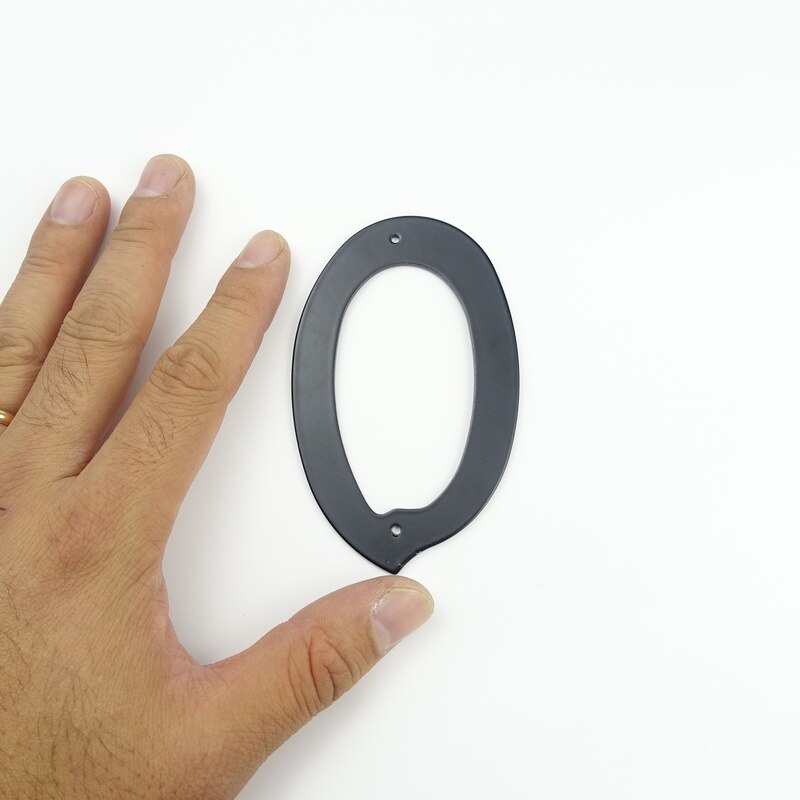 Black 101mm Height House Number Big House Door Address Number Digits Aluminum Nail Fixed Big Door Address Sign #0