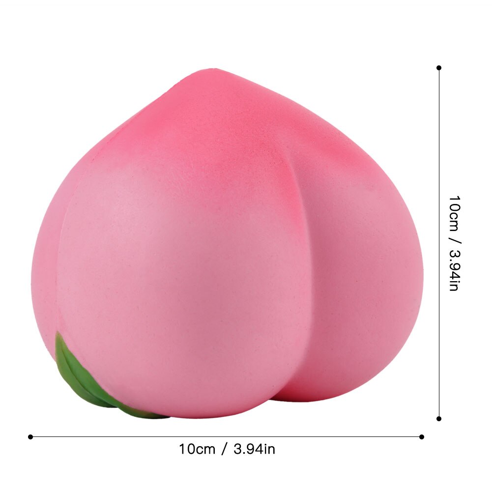 Jumbo Peach Squishy Soft Squeeze juguete de imitación de poliuretano fruta pan perfumado lento Rising Stress Relief diversión para de chico 10 CM