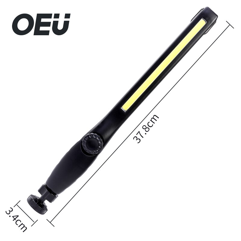 LED Work Light USB Rechargeable Magnetic Hand Torch Foldable Under Car Hood Flashlight 18650 Cordless Worklight Magnet Lamp COB
