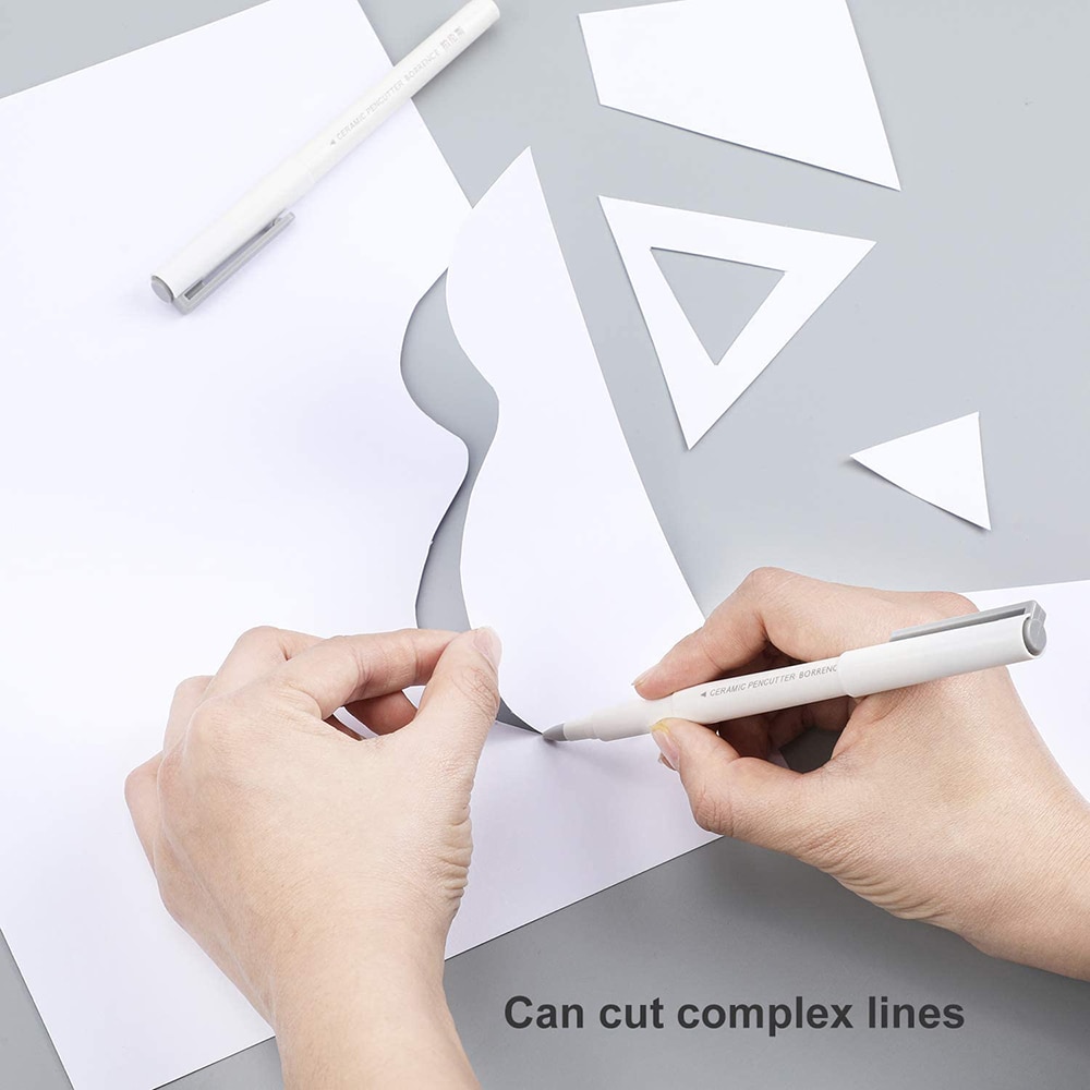 Stylo coupe-papier avec lame en céramique, accessoire en forme de crayon portable, pour peinture parfaite, protection pour les mains, sécurité, point de croix, DIY, 5D