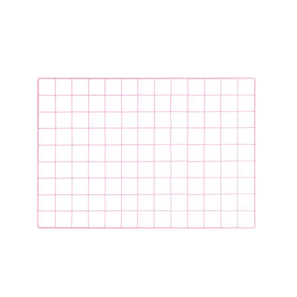 Diy Decoratie Ijzeren Opbergrek Houder Ansichtkaarten Mesh Fotolijst Thuis Slaapkamer Metalen Foto Grid Frame Foto Display Rack: Pink 400x400mm